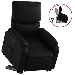 vidaXL Fauteuil inclinable Noir Similicuir