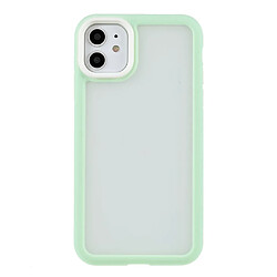 Coque en TPU + acrylique mat double couche vert clair pour votre Apple iPhone 11 6.1 pouces