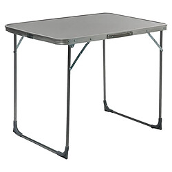 Pegane Table de jardin pliante en aluminium coloris gris, bleu - Longueur 80 x Profondeur 60 x Hauteur 70 cm