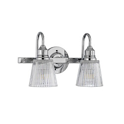 Elstead Lighting Applique murale salle de bains Addison Verre transparent,acier Chrome poli