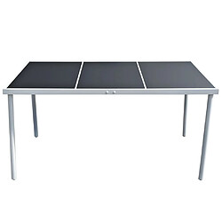 Maison Chic Table de jardin | Table d'extérieur 150x90x74 cm Noir Acier -GKD58629