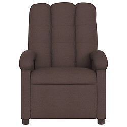 Avis vidaXL Fauteuil de massage inclinable Marron foncé Tissu