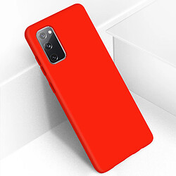 Avizar Coque Galaxy S20 FE Semi-rigide Soft Touch Compatible QI rouge