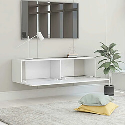 Acheter Maison Chic Meuble TV scandinave - Banc TV pour salon Blanc 120x30x30 cm Aggloméré -MN71479