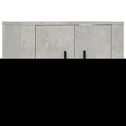 Maison Chic Ensemble de meubles TV 2 pcs pour salon - gris béton bois d'ingénierie -MN97921 pas cher