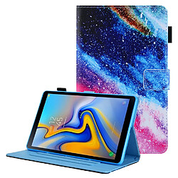 Etui en PU texture croisée avec porte-cartes nébuleuse colorée pour votre Samsung Galaxy Tab A8 10.5 2021 SM-X200/X205