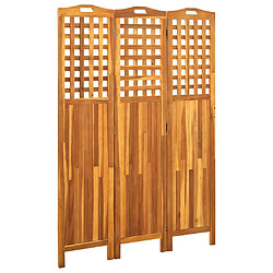 Maison Chic Paravent/Cloison de séparation 3 panneaux 121x2x170 cm Bois d'acacia -MN75506