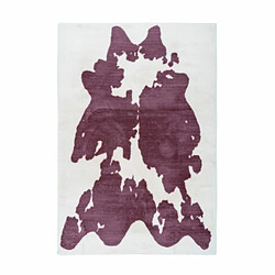 Paris Prix Tapis Imitation Fourrure Rabbit Violet & Blanc 120 x 160 cm