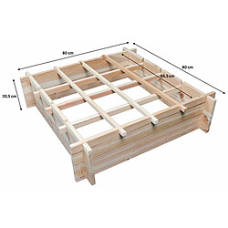 Avis Habitat Et Jardin Carré potager en bois Tournesol - 80 x 80 x 20 cm