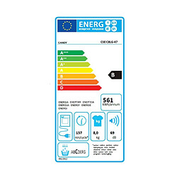 Sèche-linge à condensation 60cm 8kg b blanc - CSEC8LG-47 - CANDY