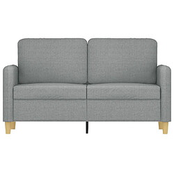 Avis Maison Chic Canapé à 2 places,Sofa de Salon,Canapé droit Gris clair 120 cm Tissu -GKD446320