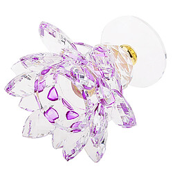 cristal lotus fleur bougeoir photophore maison feng shui décor violet pas cher