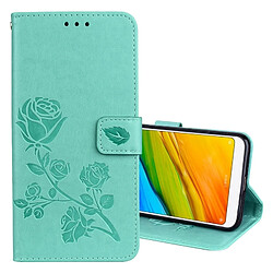 Wewoo Housse Étui vert et rose pour Xiaomi Redmi 5 Plus En Relief Horizontal Flip En Cuir PU En avec Titulaire & Fentes Carte Portefeuille