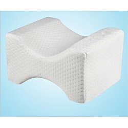 Wewoo Oreiller Coussin orthopédique pour genou en mousse à mémoire de forme sommeil sciatique arrière hanche soulagement des douleurs articulaires contour cuisse jambière blanc