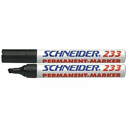 Schneider 233 Lot de 10 marqueurs permanents rechargeables 1+5 mm avec corps aluminium (Noir) (Import Royaume Uni)