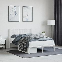 Maison Chic Cadre/structure de lit métal et tête de lit pour adulte - Lit Moderne Chambre blanc 120x190 cm -MN31847