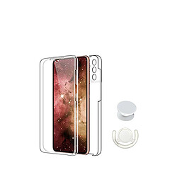 Kit 3x1 PROTECTION IMPACT 360 ° + 1 SuppOrt GripHolder + 1 SUPPORT DE PRIMINEUX WHITE Phonecare pour Samsung Galaxy A05s - Transparent/blanche