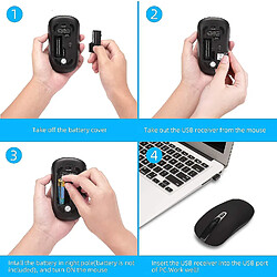 Acheter Universal Souris d'ordinateur sans fil, souris sans fil mince 2,4 g avec un faible bruit pour l'ordinateur portable