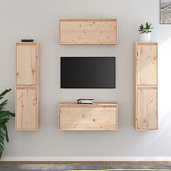 vidaXL Meubles TV 6 pcs Bois massif de pin