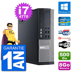 PC Dell 9020 SFF Intel Core i7-4770 RAM 8Go Disque Dur 500Go Windows 10 Wifi - Occasion