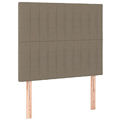 Maison Chic Lot de 2 Têtes de lit design pour chambre - Décoration de lit Taupe 100x5x78/88 cm Tissu -MN30050