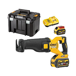 Scie sabre sansfil Dewalt XR FLEXVOLT DCS389T2 54 V 2 batteries 60 Ah chargeur TSTAK IV