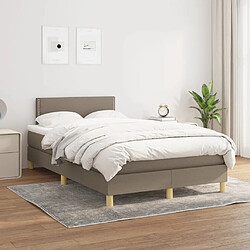 Avis Maison Chic Lit adulte- Lit + matelas,Sommier à lattes de lit avec matelas taupe 120x190 cm tissu -GKD83064