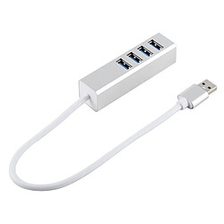 Avis Wewoo Hub USB 5 Gbps Super Speed Auto / Bus 4 ports USB 3.0 Argent