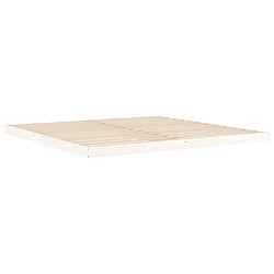 Avis vidaXL Cadre de lit sans matelas blanc 200x200 cm bois massif de pin