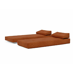 Inside 75 Méridienne design SIGMUND ALU Burnt Orange convertible lit 160*200 cm pieds Aluminium pas cher