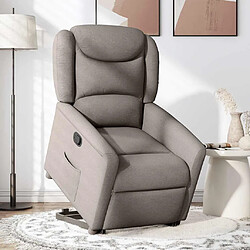 vidaXL Fauteuil inclinable taupe tissu