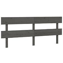 vidaXL Tête de lit Gris 184x3x81 cm Bois massif de pin