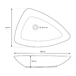 ML-Design Lavabo Triangulaire - Blanc pas cher