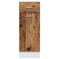 Avis vidaXL Armoire de plancher à tiroir vieux bois 30x46x81,5 cm