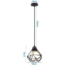 Acheter STOEX Suspension Luminaire Industrielle Métal Lustre Plafonnier Style Cage Géomé