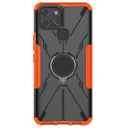 Coque en TPU anti-chute, 2 en 1, texture nid d'abeille avec béquille pour votre Infinix Smart 6 - orange