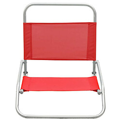 Avis Maison Chic Lot de 2 Chaises de plage pliables | Chaises Relax d'extérieur Rouge Tissu -GKD45332