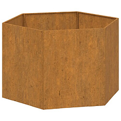 Maison Chic Jardinière,Bac à fleurs - pot de fleur Rouillé 60x60x45 cm Acier corten -GKD49244