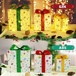 Avis Autres Temps ZMH Gift Box Christmas Decoration : Set de 3 boîtes de Noël d'intérieur pour l'éclairage sous les arbres