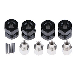 Adaptateur d'extension pour moyeu hexagonal 12mm 15-25mm pour RC Crawler Black -15mm