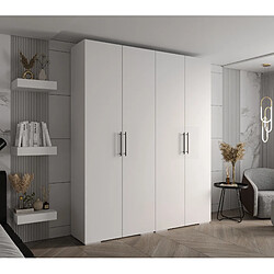 Abiks Meble Armoire Inova 3 À Portes Battantes 236,7/200/47 4 Portes (bianco/nero)