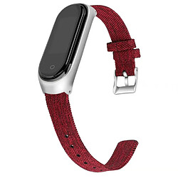 Bracelet en PU Toile rouge pour votre Xiaomi Mi Band 4/3