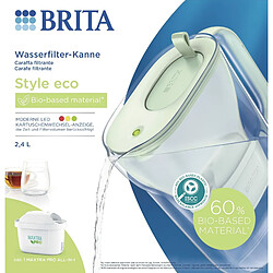 Avis BRITA Filtre à eau Style eco Vert (2,4 l) avec 1 cartouche MAXTRA PRO tout-en-1 ? Filtre durable au design moderne pour réduire le calcaire, le chlore, le plomb et les impuretés