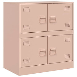 vidaXL Buffet rose 67x39x73 cm acier