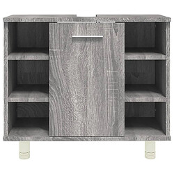 Maison Chic Armoire de bain,Meuble de rangement de salle de bain,Meuble haut Sonoma gris 60x32x53,5 cm Bois d'ingénierie -GKD317164 pas cher