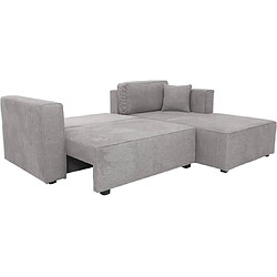 UB DESIGN SALON Canapé lit Dany angle droit Gris clair 250x182