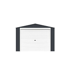 Avis Vente-Unique Garage en acier galvanisé avec porte enroulante gris OCTOU - 19,5 m²