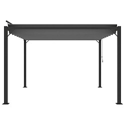 Acheter Maison Chic Tonnelle | Pergola avec toit à persienne 3x3 m Anthracite Tissu aluminium -GKD45310