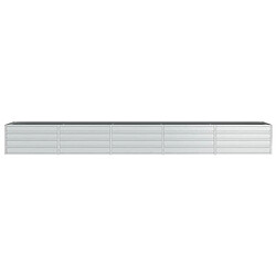 Acheter vidaXL Lit surélevé de jardin 400x80x45 cm Acier galvanisé Argenté