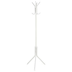 LA PENDERIE PORTANT A VETEMENTS PORTE MANTEAU PORTE VETEMENT 8 PATERES EN METAL BLANC 48X48X170CM+KIPIT